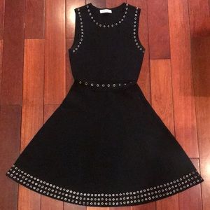 Sandro Black Rivet Dress